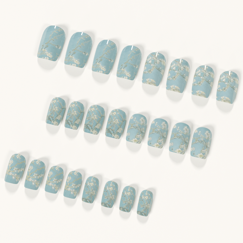 24pcs Medium Square Vintage Va - Nail Art Van Gogh 评论和价格