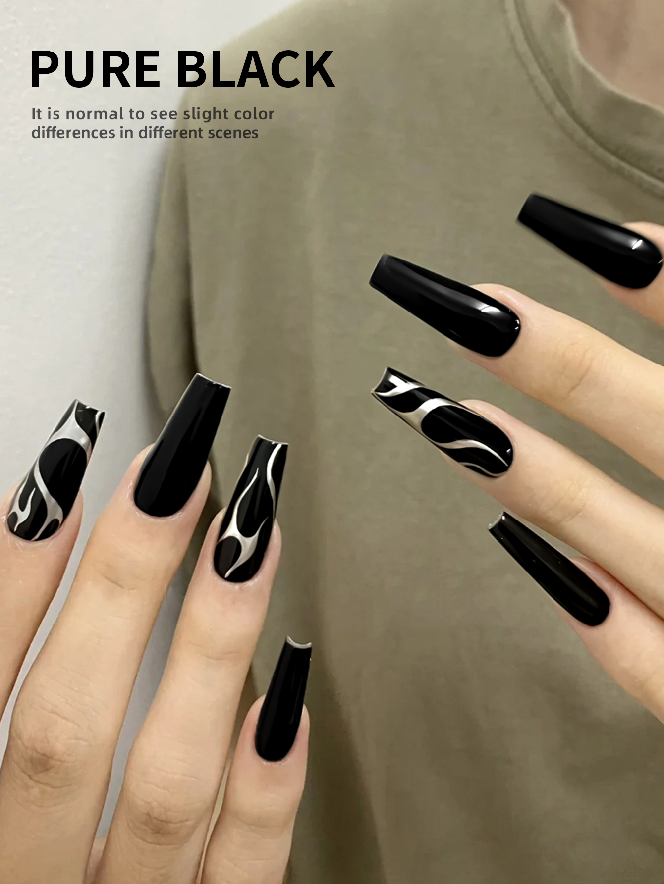 15ml Black UV/LED Nail Polish, - Nail Art Orange 评论和价格