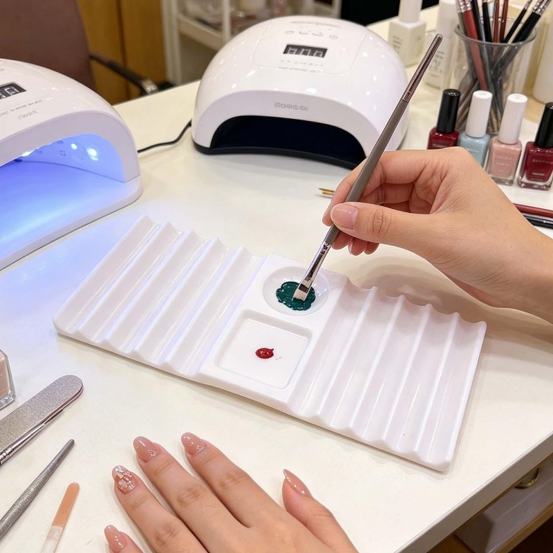 Reusable Nail Art Palette with - Nail Art Rame 评论和价格