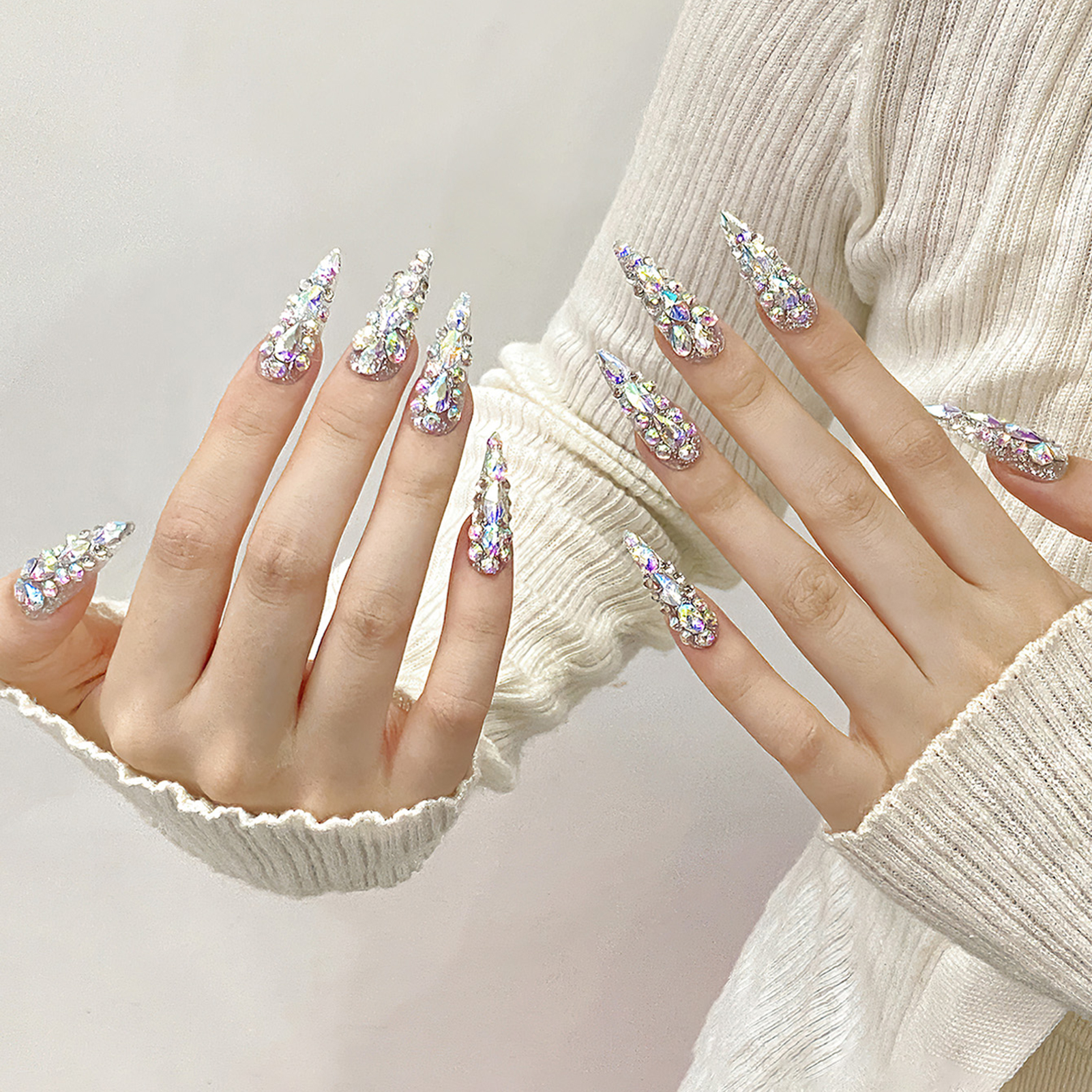 10pcs Handmade Press On Nails  - Nail Art French 评论和价格