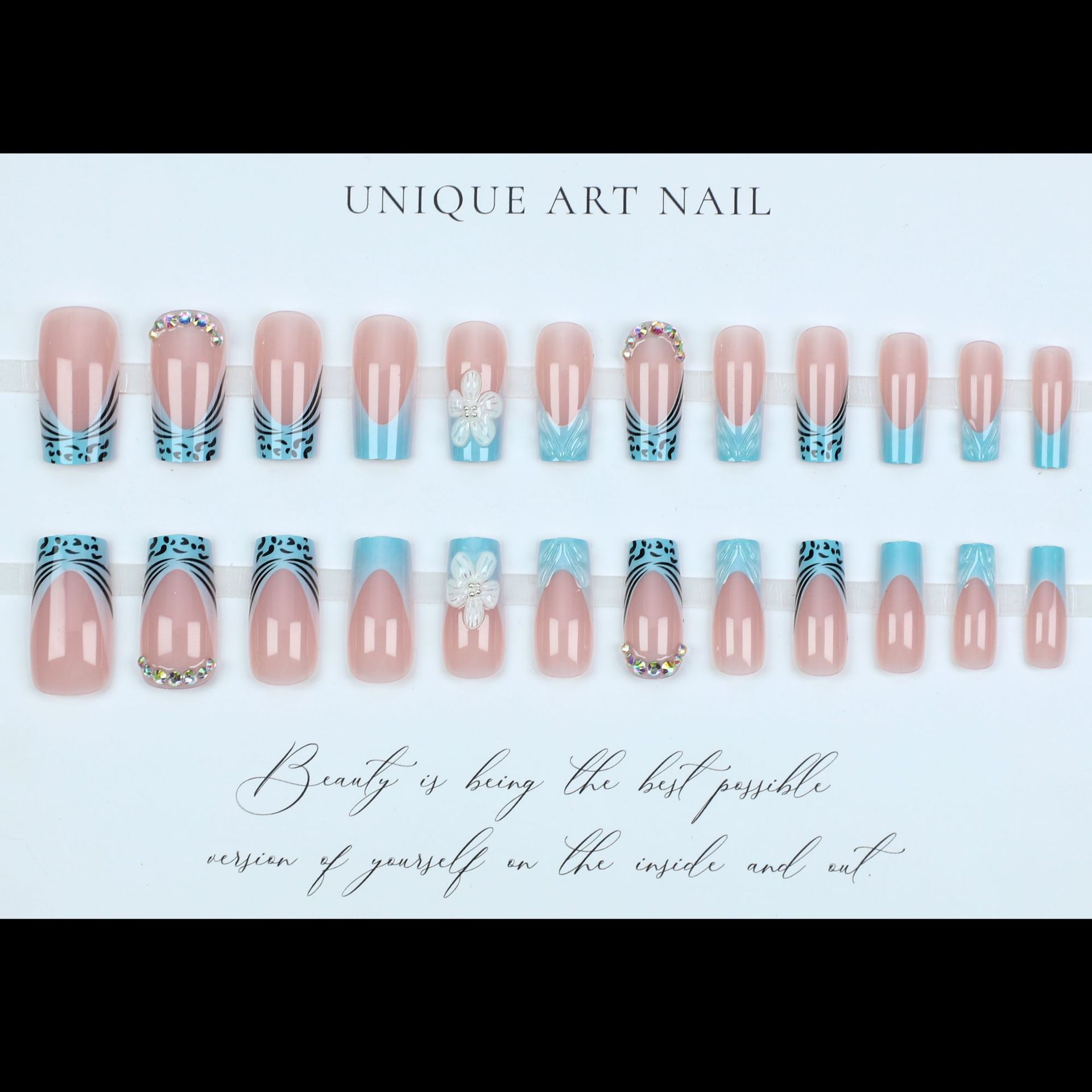 Medium fake nails for women gi - Nail Art Orange 评论和价格