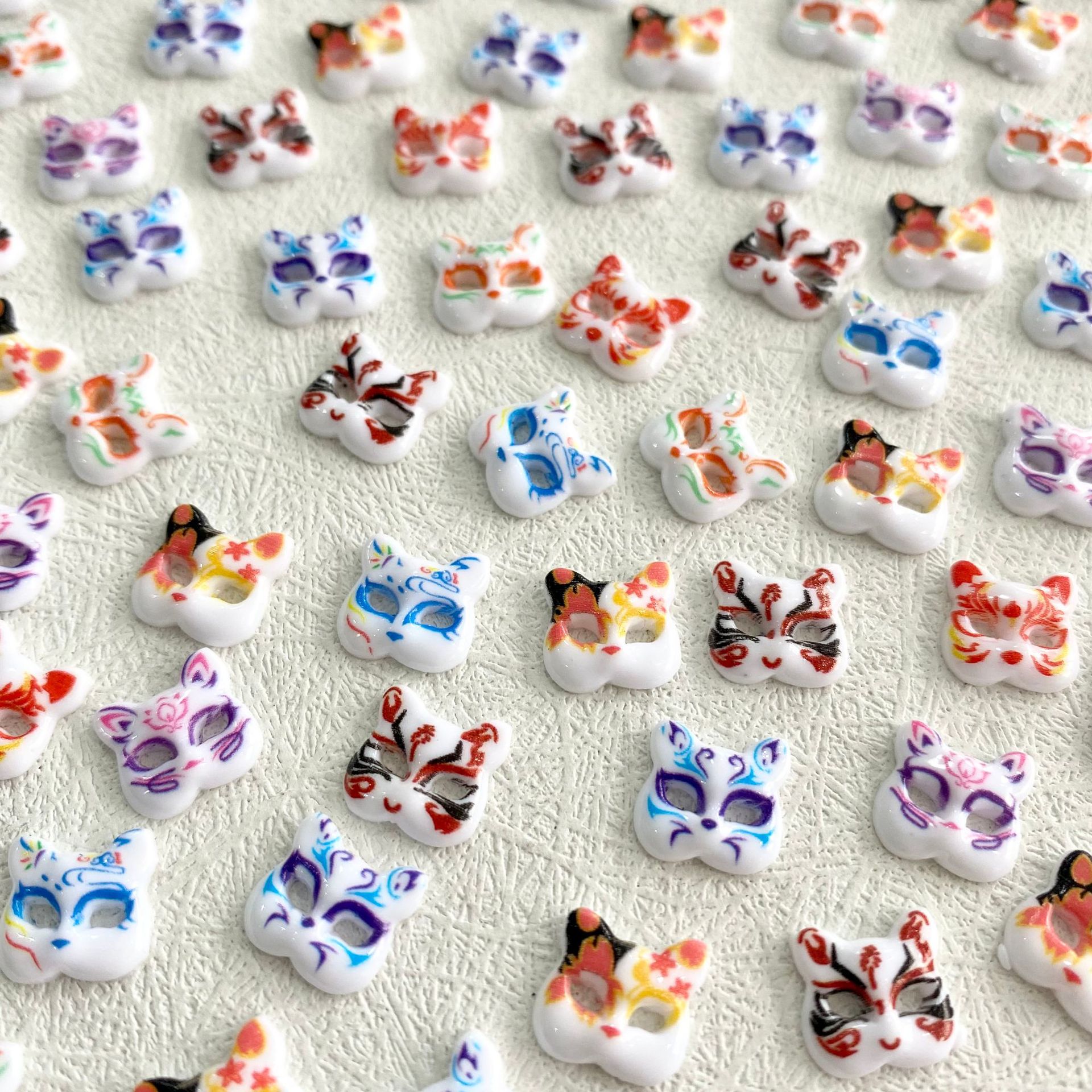 30PCS Japanese Anime Fox Mask  - Nail Art Lotso 评论和价格