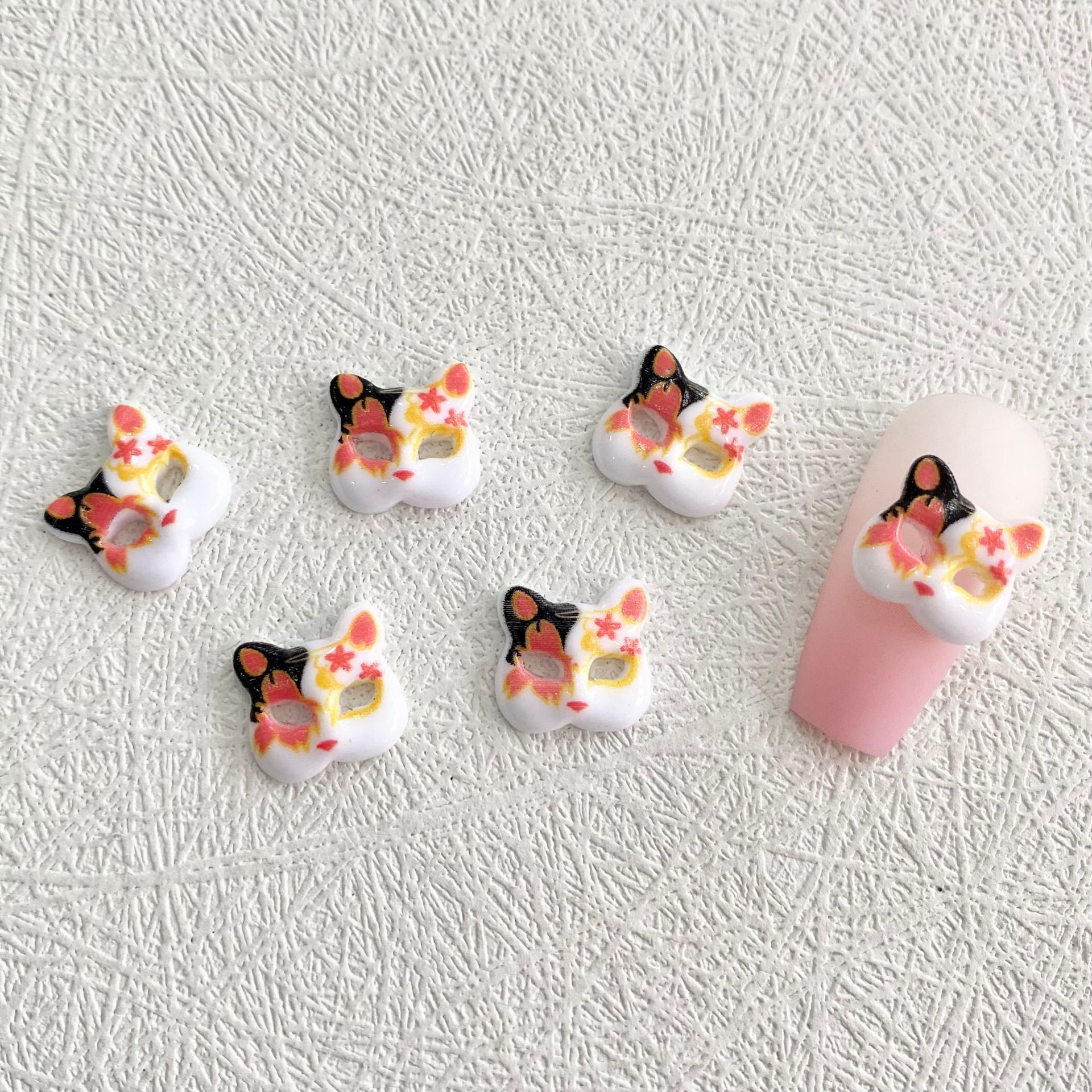 30PCS Japanese Anime Fox Mask  - Nail Art Lotso 评论和价格