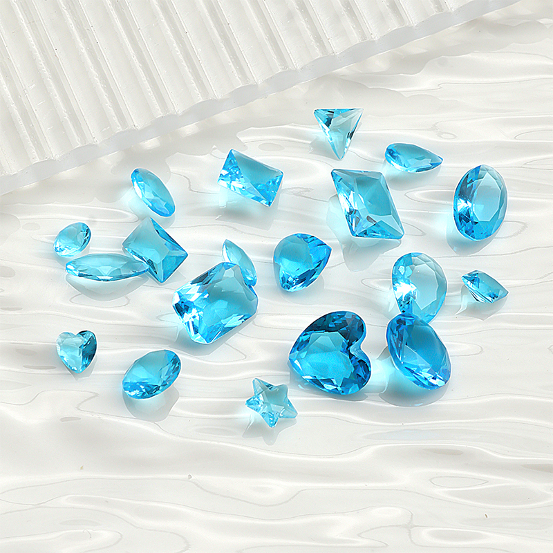 30PCS Brief Ice Transparent Se - Nail Art Ice Blue 评论和价格
