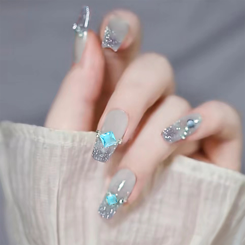 30PCS Brief Ice Transparent Se - Nail Art Ice Blue 评论和价格