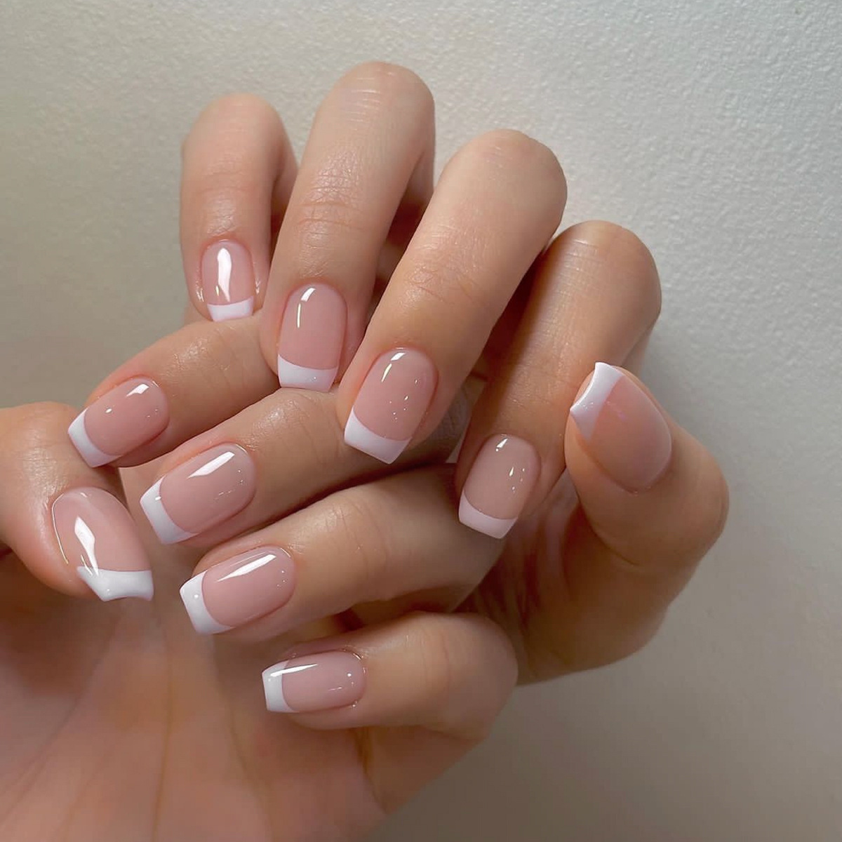 24ps/set Short Fake Nails for  - Nail Art French 评论和价格