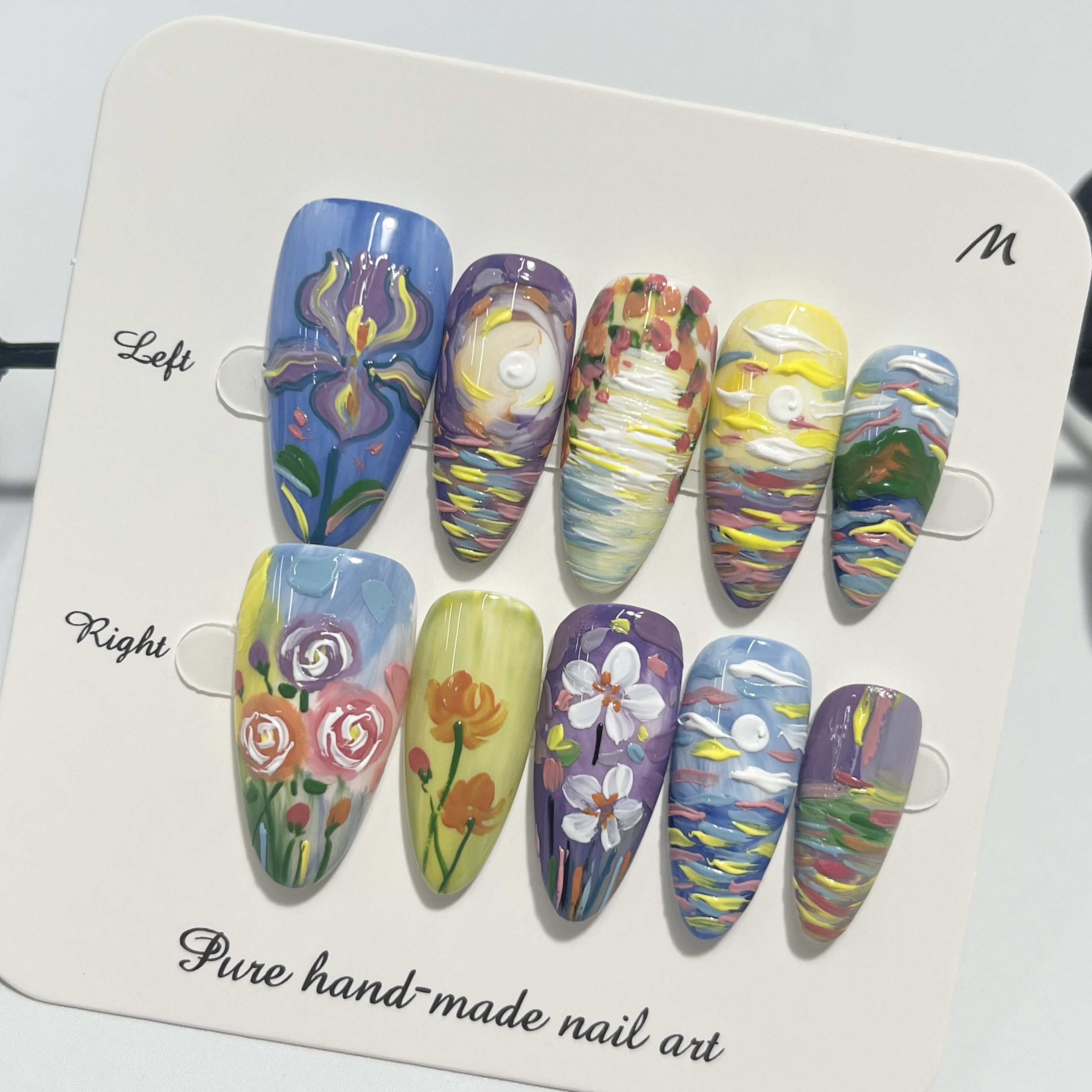 Almond Shape Van Gogh Starry S - Nail Art Van Gogh 评论和价格