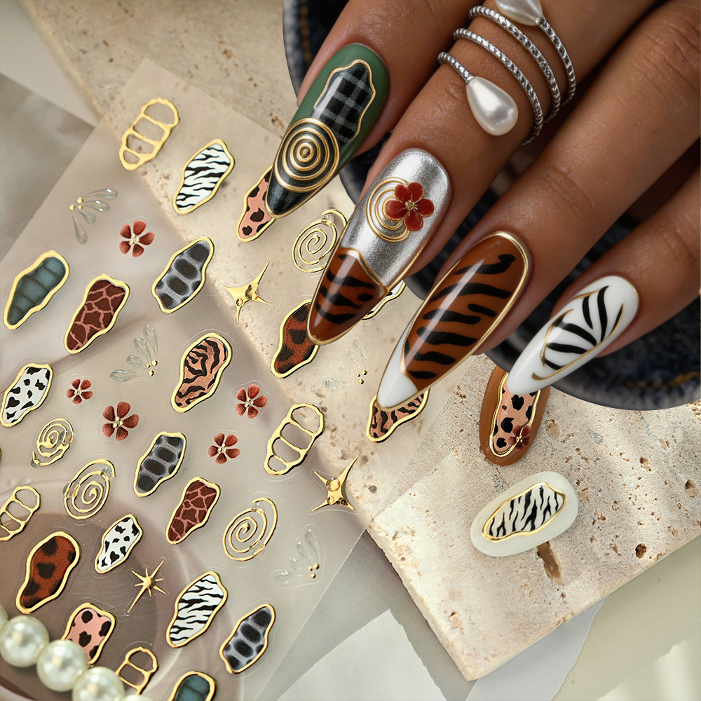Leopard Print Nail Sticker for - Nail Art Zebra 评论和价格