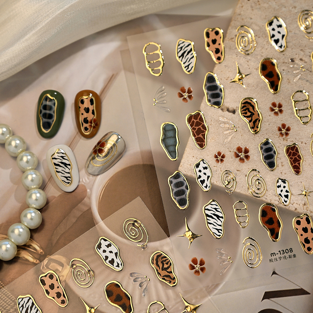 Leopard Print Nail Sticker for - Nail Art Zebra 评论和价格