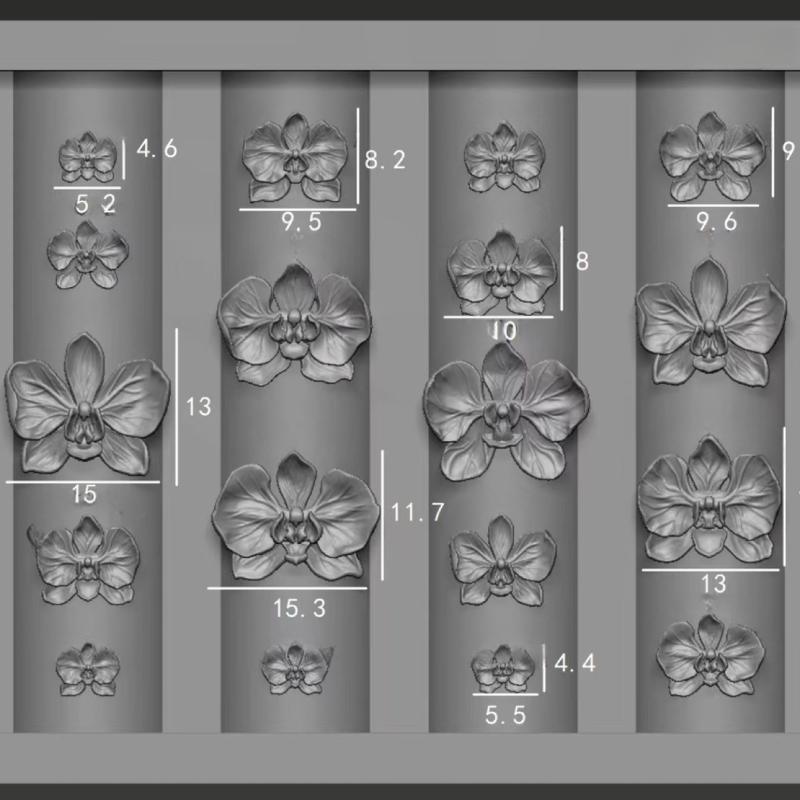 Z. 3D Phalaenopsis Flower Sili - Nail Art Zone 评论和价格