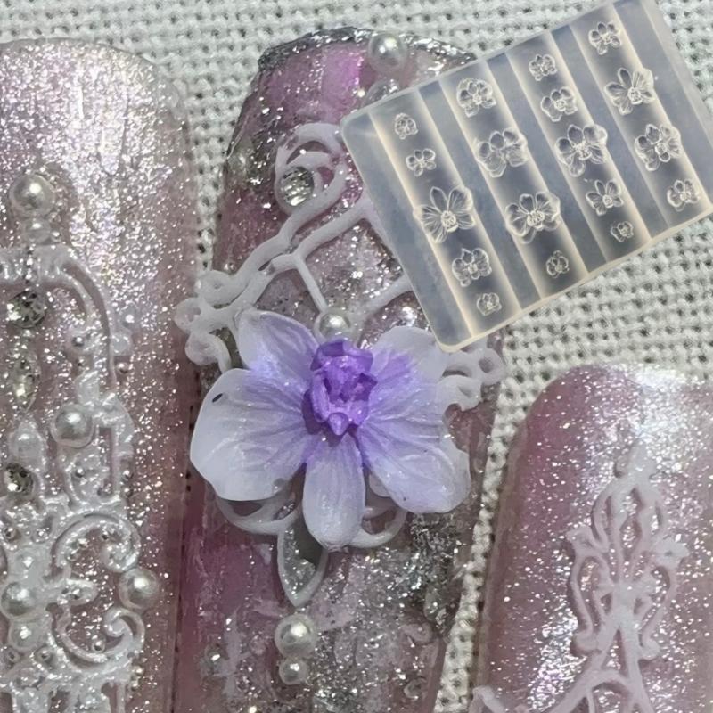 Z. 3D Phalaenopsis Flower Sili - Nail Art Zone 评论和价格