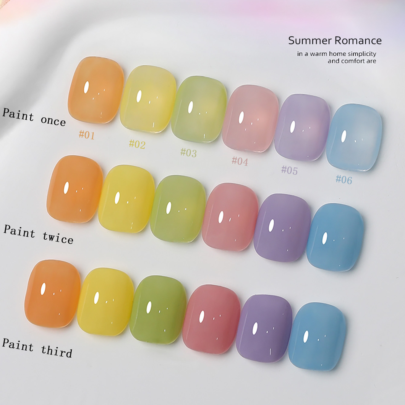 1-6pcs PSK New Macaron Candy O - Nail Art Ice Blue 评论和价格