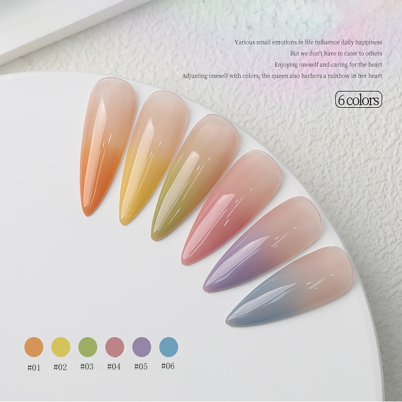 1-6pcs PSK New Macaron Candy O - Nail Art Ice Blue 评论和价格