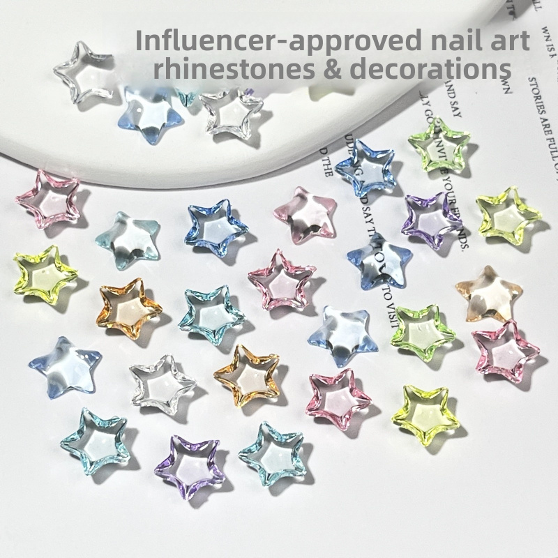 50pcs Five-pointed Star Nail C - Nail Art Lotso 评论和价格