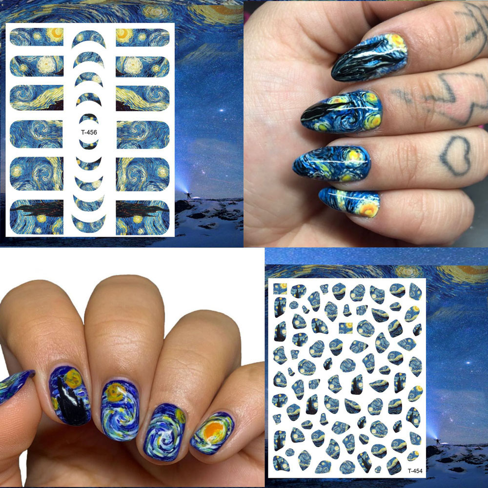1pcs Van Gogh Night Romantic N - Nail Art Van Gogh 评论和价格