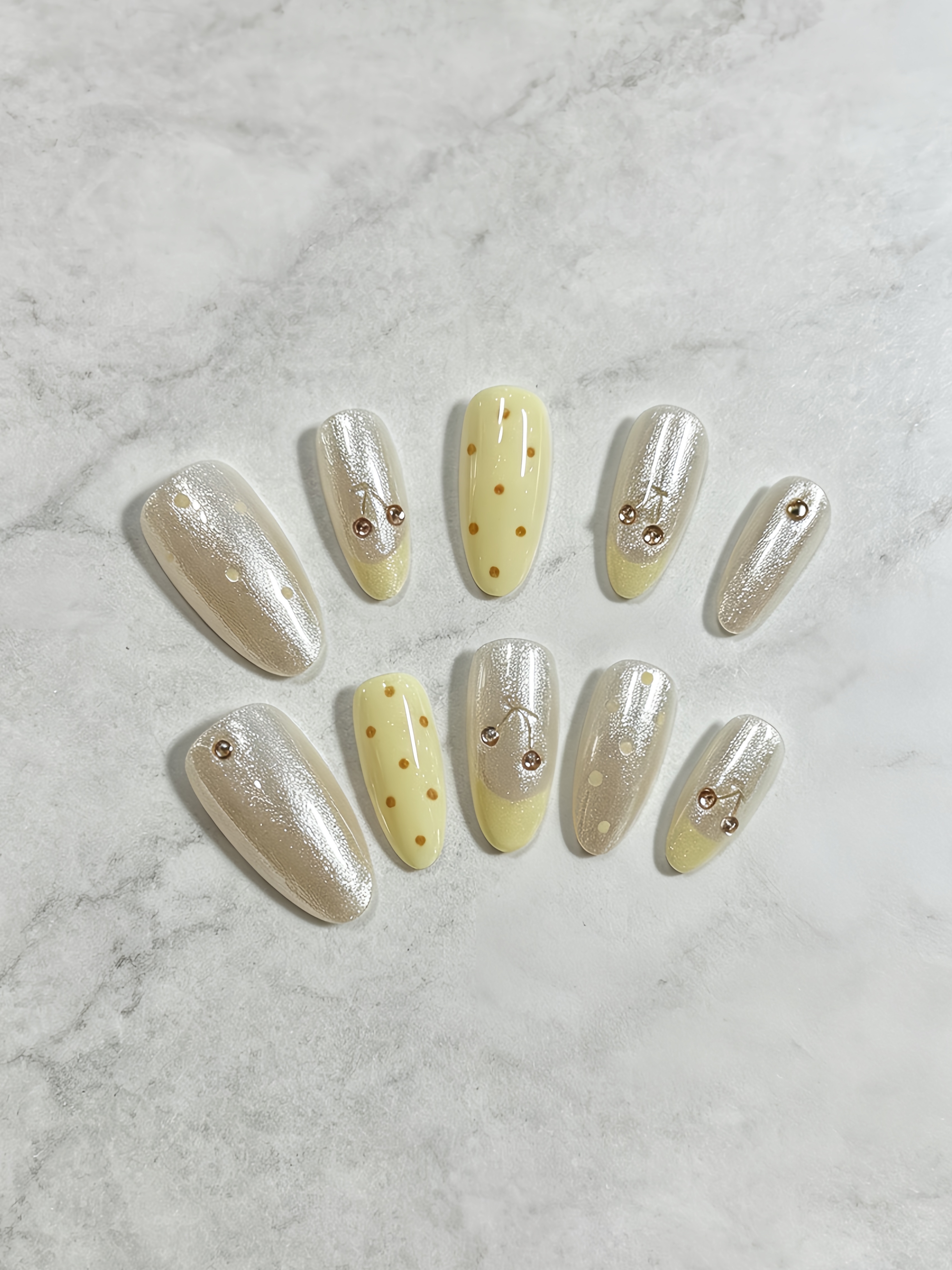 10-Piece Almond-Shaped Nails,  - Nail Art Simple Elegant 评论和价格