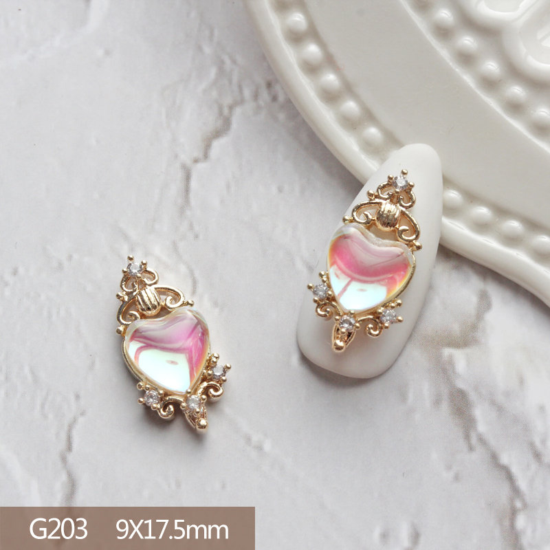 10pcs Heart Bear Rabbit Pendan - Nail Art Lotso 评论和价格